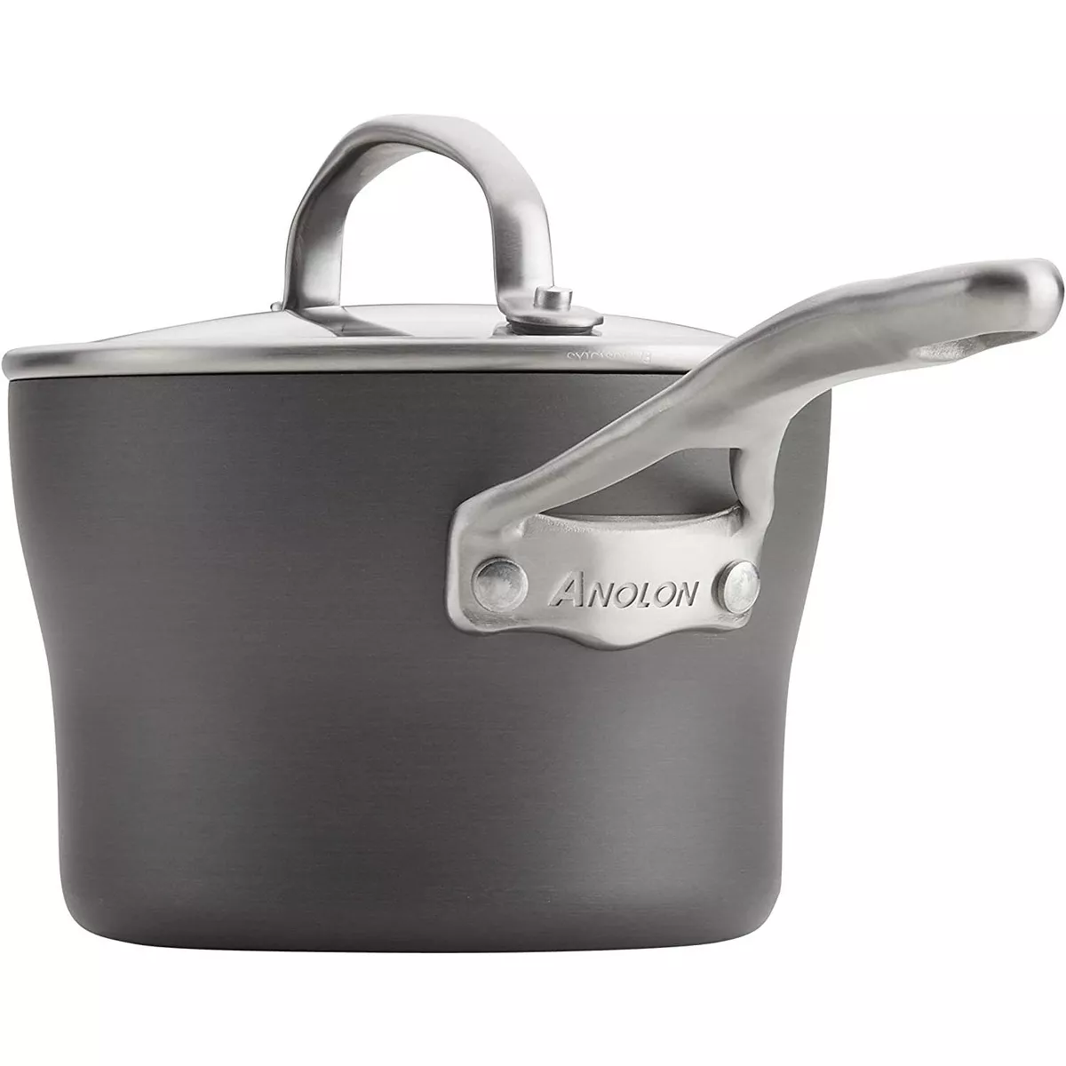 Anolon Allure Hard Anodized Nonstick Sauce Pan/Saucepan, 2 Quart, Gray