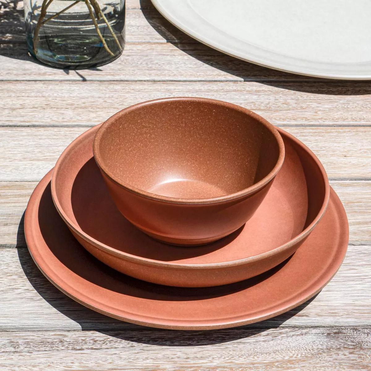 45oz Melamine and Bamboo Dinner Bowl Brown - Threshold™