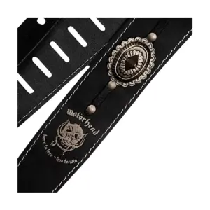 RICHTER Motorhead Artist Series 1565 Guitar Strap Black/Old Silver 2.36 in.