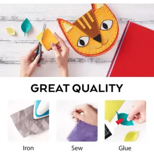 Arteza Stiff Felt Fabric, Assorted Colors, 12