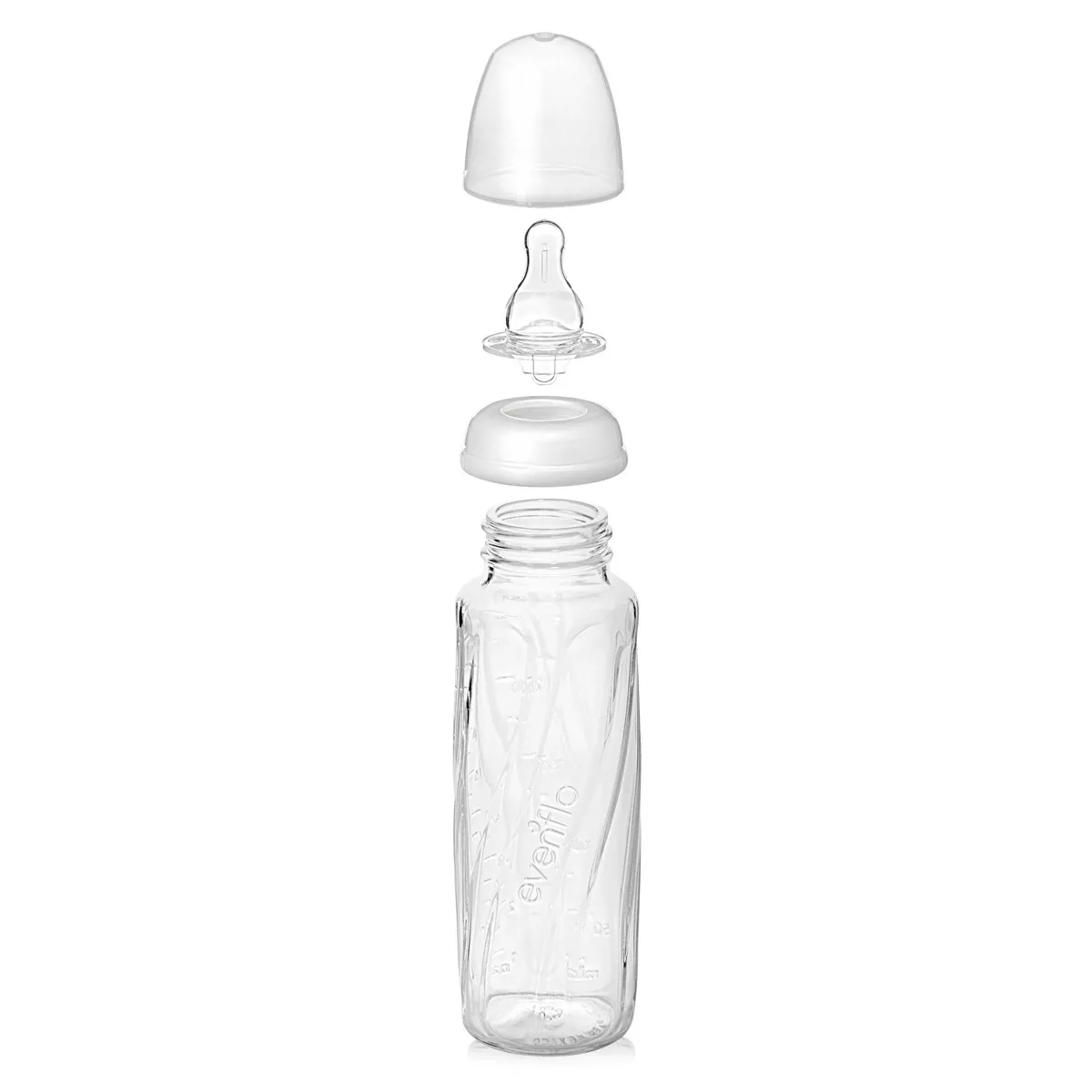 Evenflo Vented + Glass Bottle Clear - 8oz 6pk