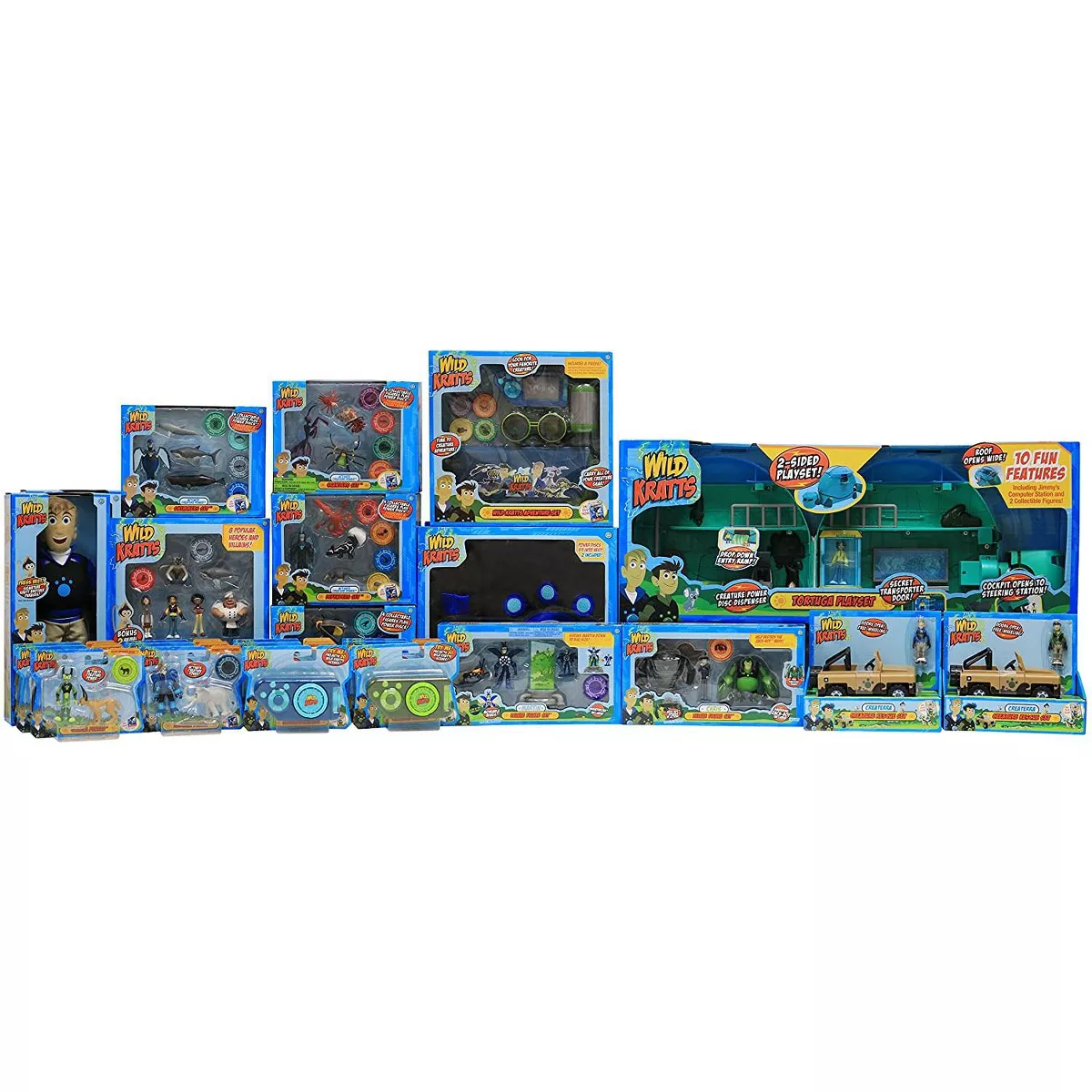 Jazwares Wild Kratts Action Figure Set - Activate Creature Power - Swimmers, 4 Pieces