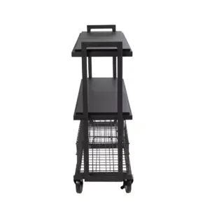 Cart System with wheels 3 Tier Black - Atlantic
