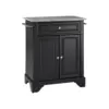 LaFayette Solid Granite Top Portable Kitchen Island - Black - Crosley