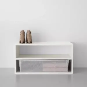 Large 6.25X 12.75X 25.75 Metal Underbed Bin White - Made By Design™