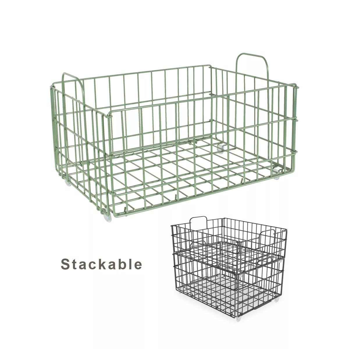 Cart System with wheels 3 Tier Green - Atlantic