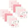 Hudson Baby Infant Girl Quilted Cotton Washcloths, Girl Forest, One Size