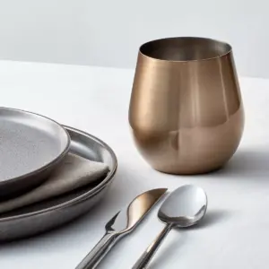 18.3oz Stainless Steel Stemless Wine Glass Gold - Threshold™