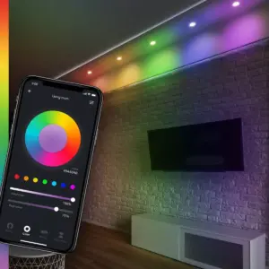 Smart 90W Equivalent White LED Wi-Fi Enabled Voice Activated PAR38 E26 Frosted Light Bulb