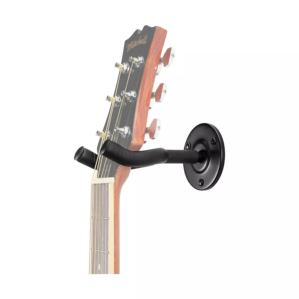 Musician's Gear Metal Guitar Wall Hanger Black