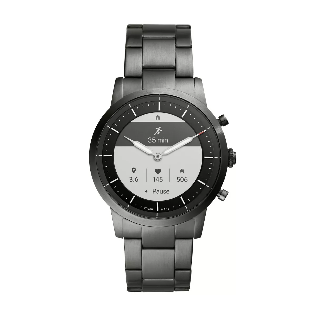 Fossil Hybrid Smartwatch HR Collider 42mm - Smoke Stainless Steel