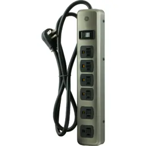 General Electric 5 Outlet Designer Brushed Nickel Surge Protector