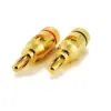 Monoprice 1 PAIR OF High-Quality Gold Plated Speaker Banana Plugs, Open Screw Type