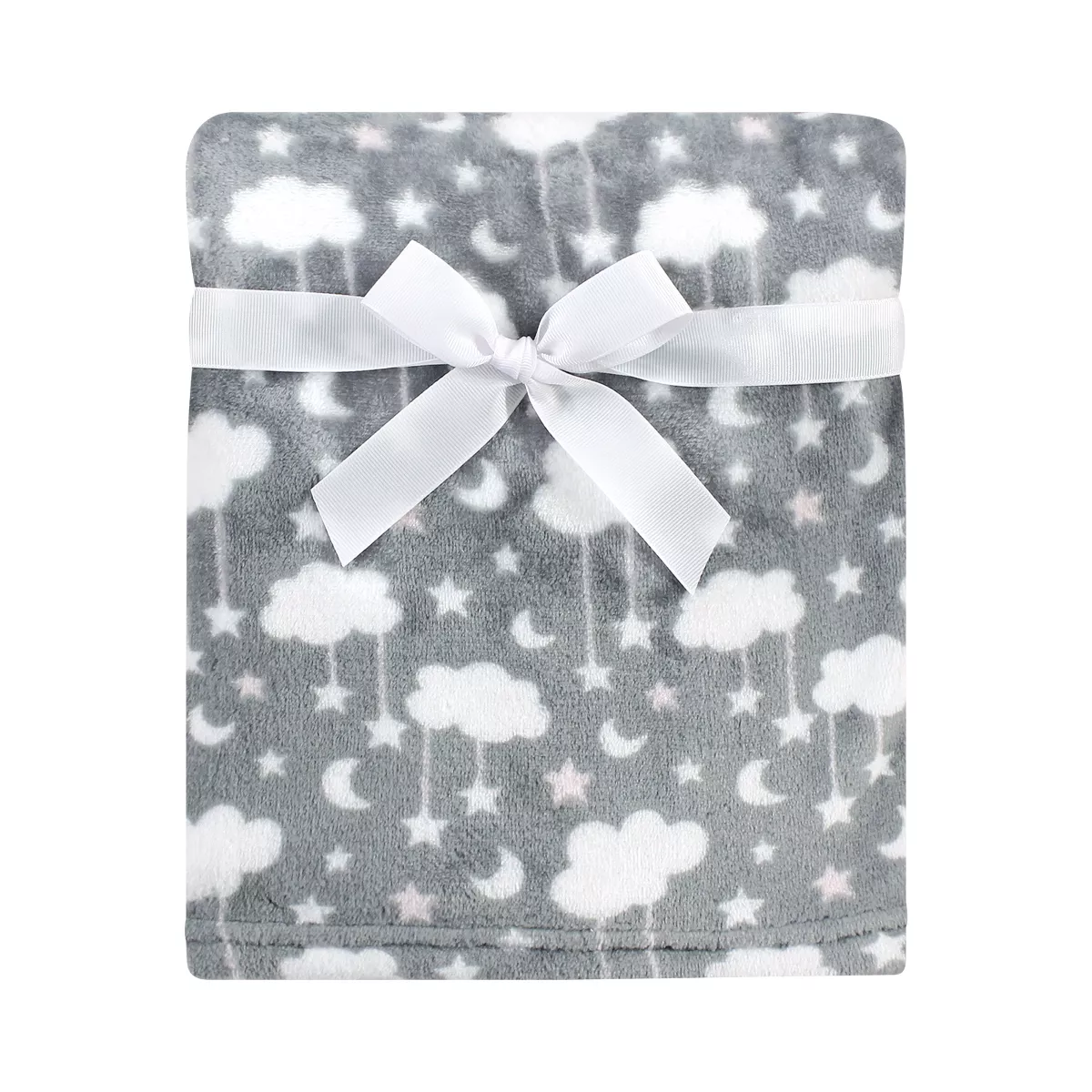 Hudson Baby Infant Girl Plush Blanket with Security Blanket, Moon Girl, One Size