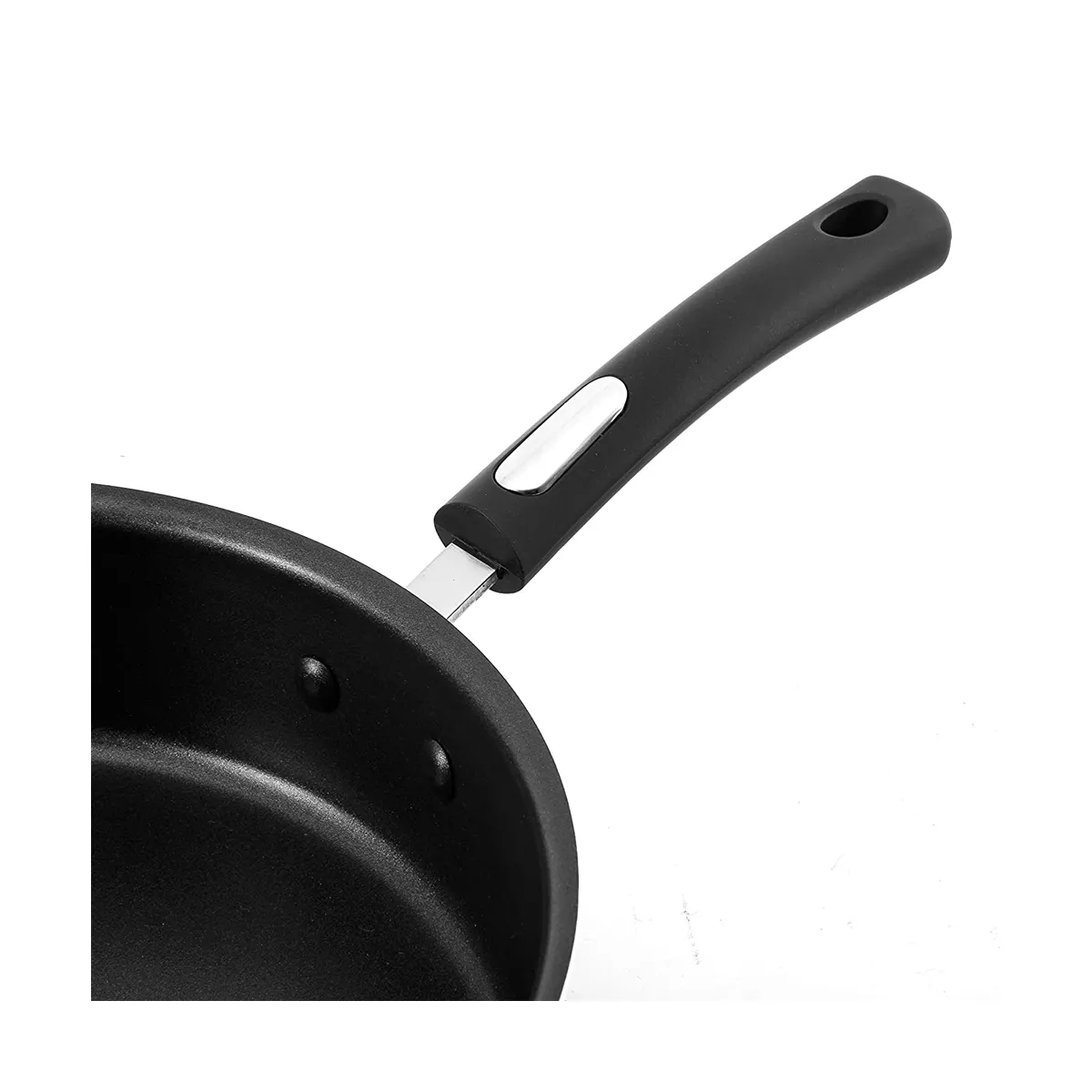 Alpine Cuisine 3 Quart Aluminum Nonstick Kitchen Cooking Sauce Pan with Tempered Glass Lid and 3 Millimeter Soft Touch Handle, Black