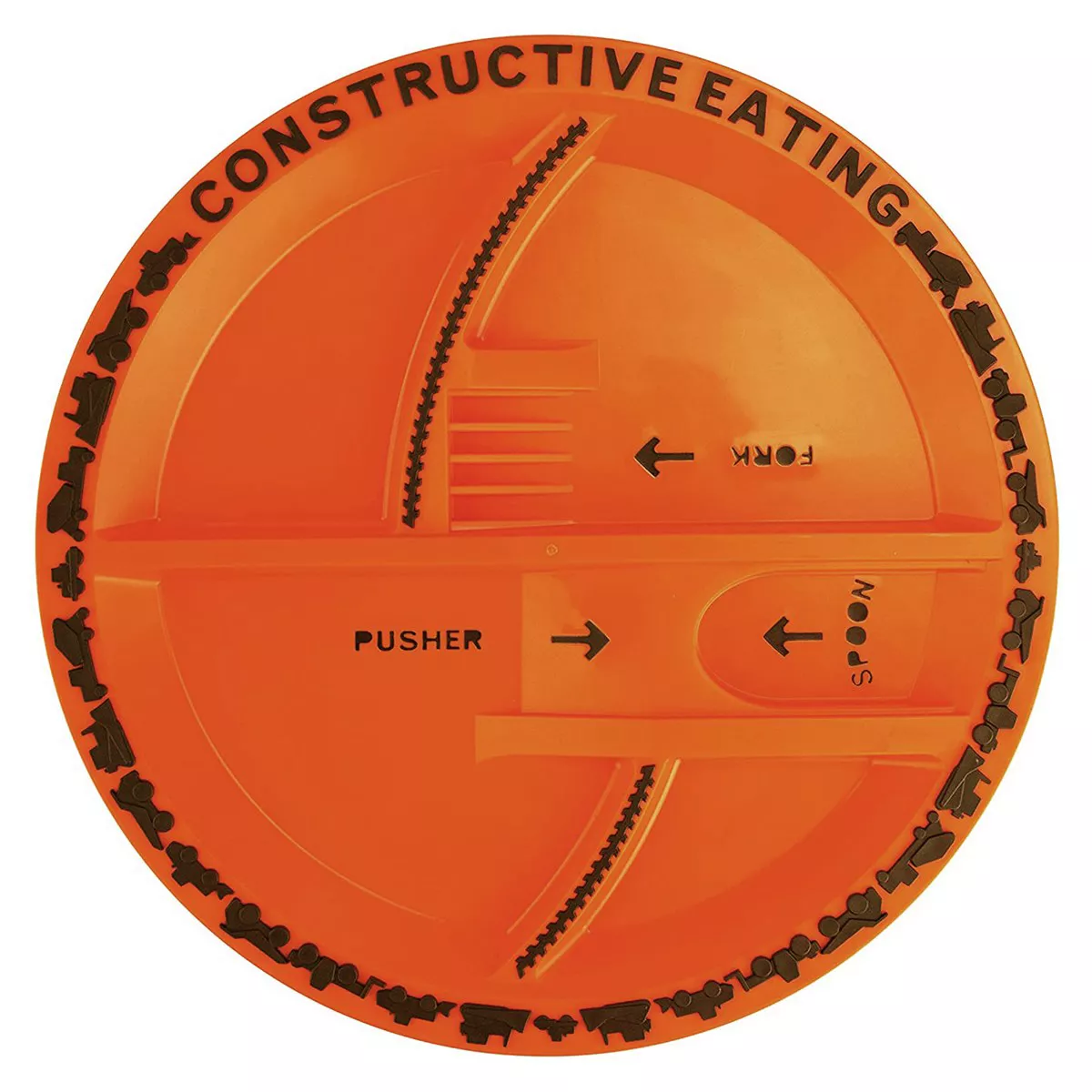 Constructive Eating Construction Themed Plate and Shaped Utensils