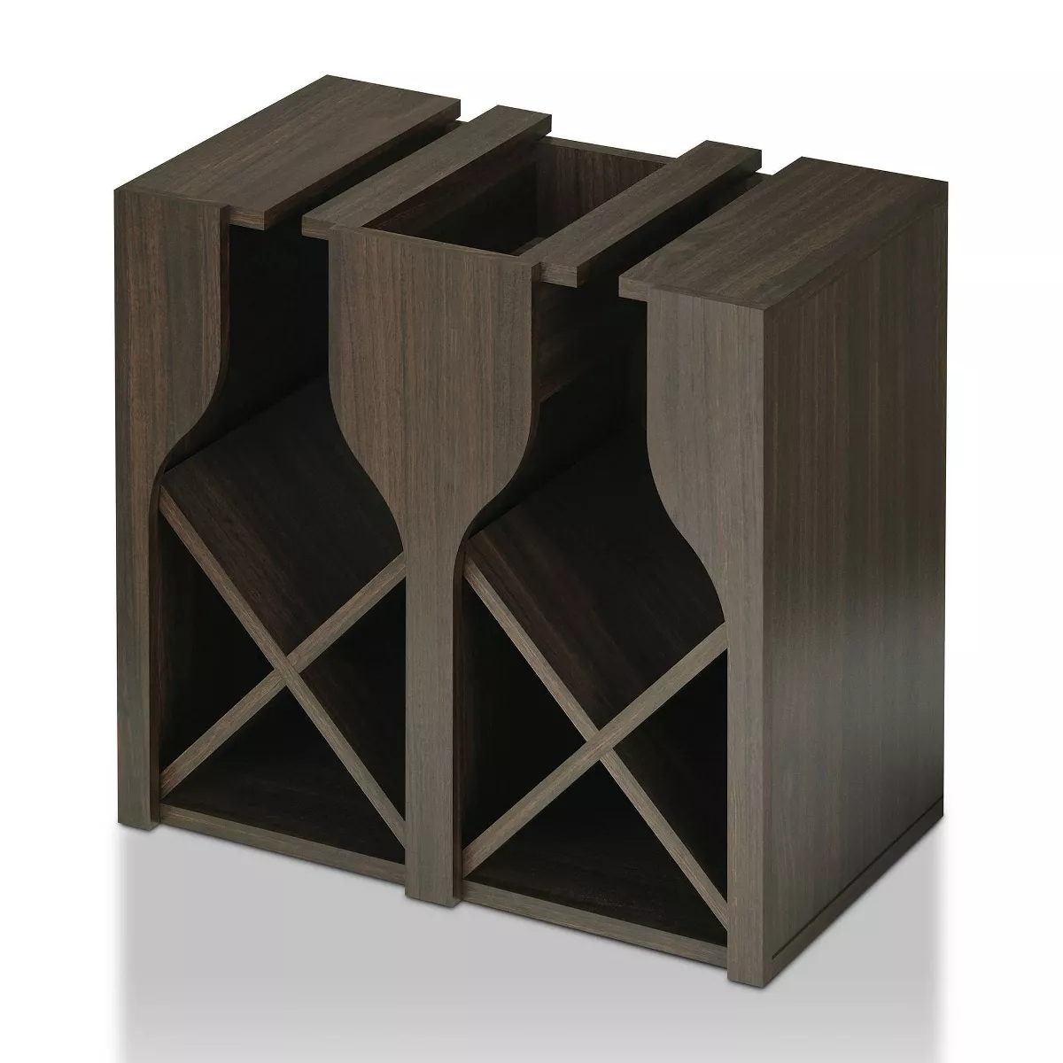 Ralswel Wall Mount Wine Rack Wenge - miBasics