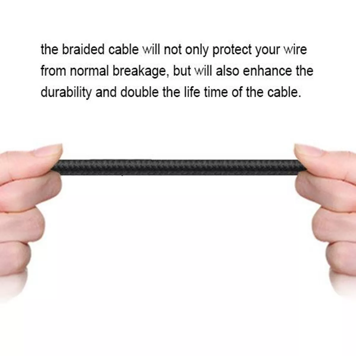 MyBat 10FT USB Type-C, C Type Cable Data Sync Transmission Fast Charging Cable for Cell phone Universal - Black