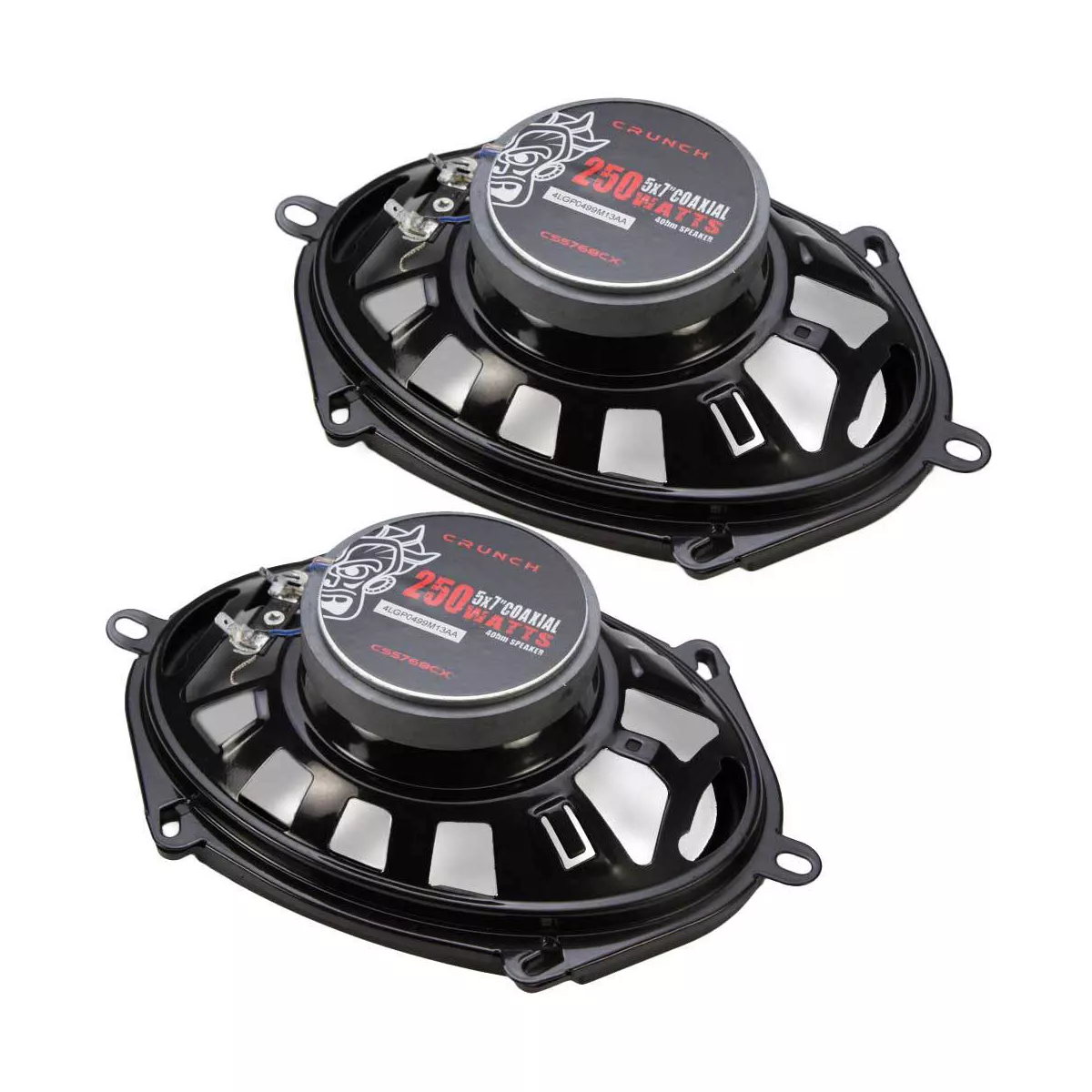 Crunch 250W Full Range 2 Way Coaxial Car Audio 5x7 by 6x8" Speaker Pair CS5768CX