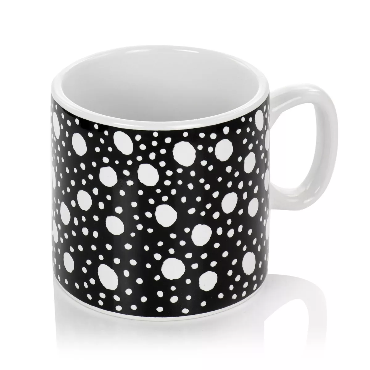 Mr. Coffee Napoli Caffe 4 Piece 17 Ounce Stoneware Assorted Mug Set in Black
