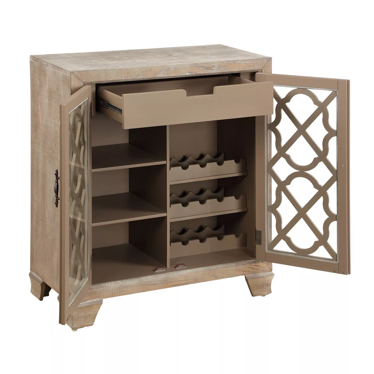 Bronte 2 Door Wine Cabinet Brown - Treasure Trove Accents