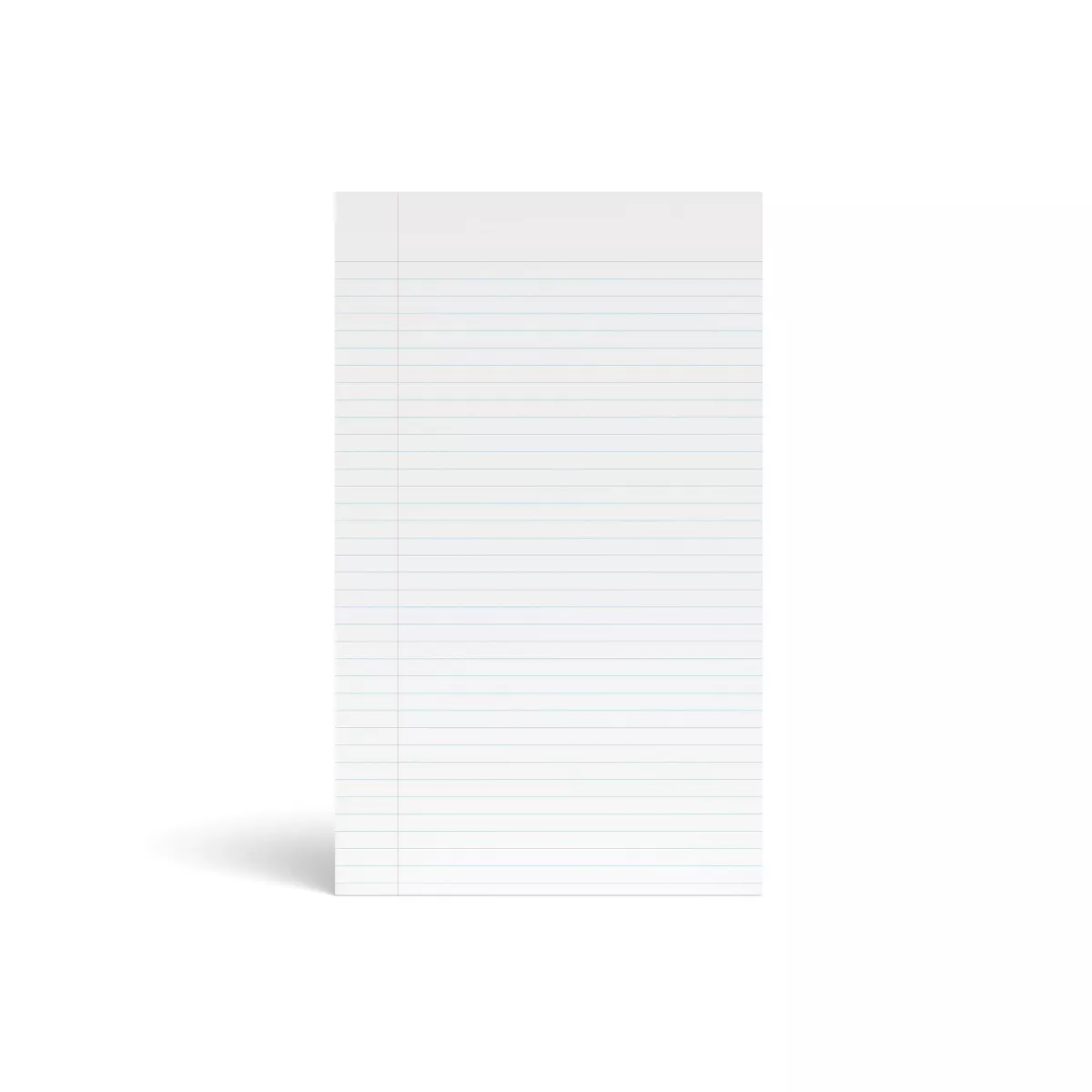 Staples 8-1/2" x 14" White Glue-Top Notepad Wide Ruled 12/Pack TR57335/185322