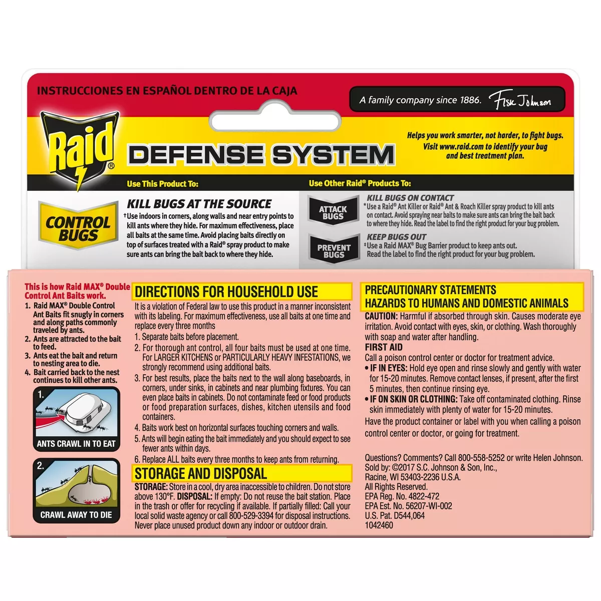 Raid Max Double Control Ant Baits - 4ct