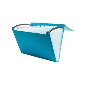 Staples Plastic 13 Pocket Reinforced Expanding Folder Letter Size Teal 2806369