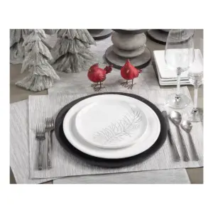 4ct Light Silver Solid Placemat - Saro Lifestyle