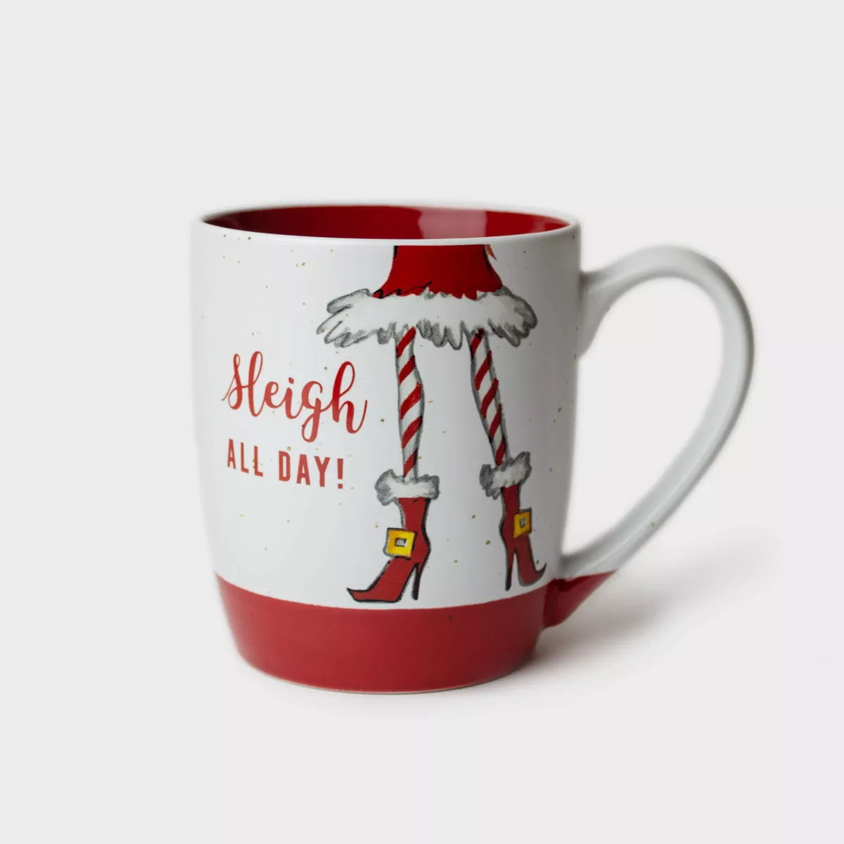 16oz Ceramic Be Merry Mug and Eye Mask Gift Set - Peppermint & Pine