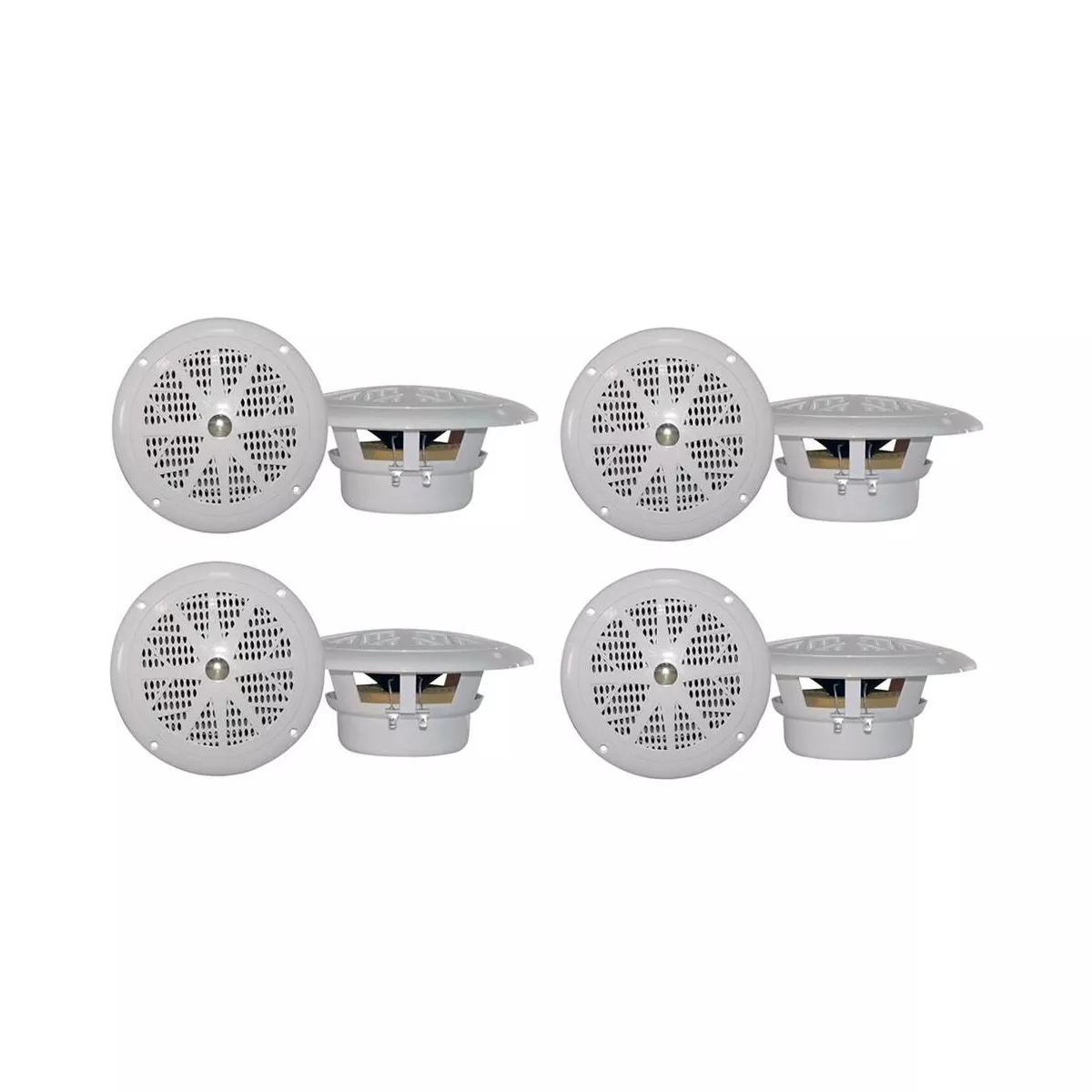 8)PYLE PLMR41W 4" 100W Marine Waterproof Boat/Car Audio Stereo Speakers White