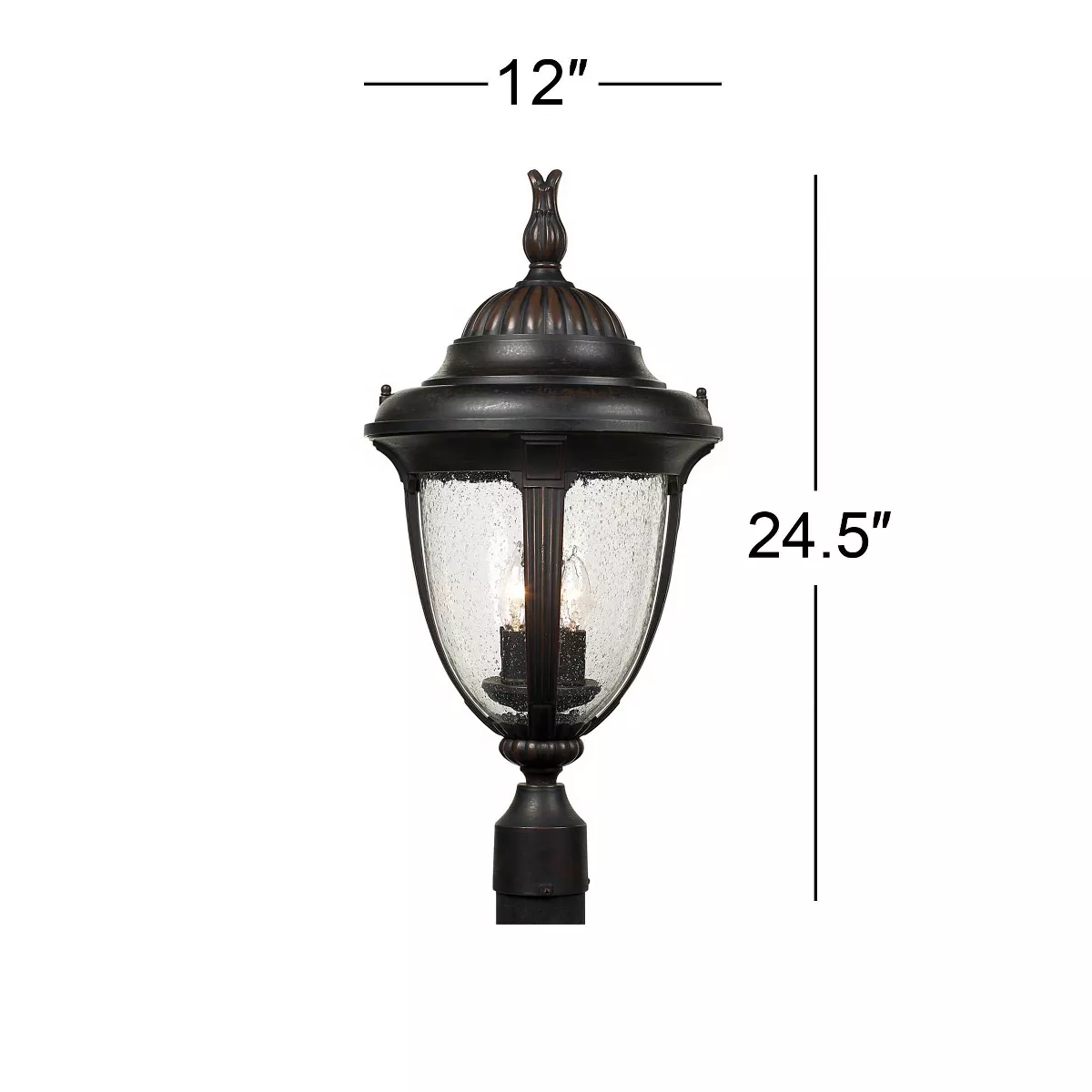 John Timberland Traditional Post Light Fixture Bronze 24 1/2