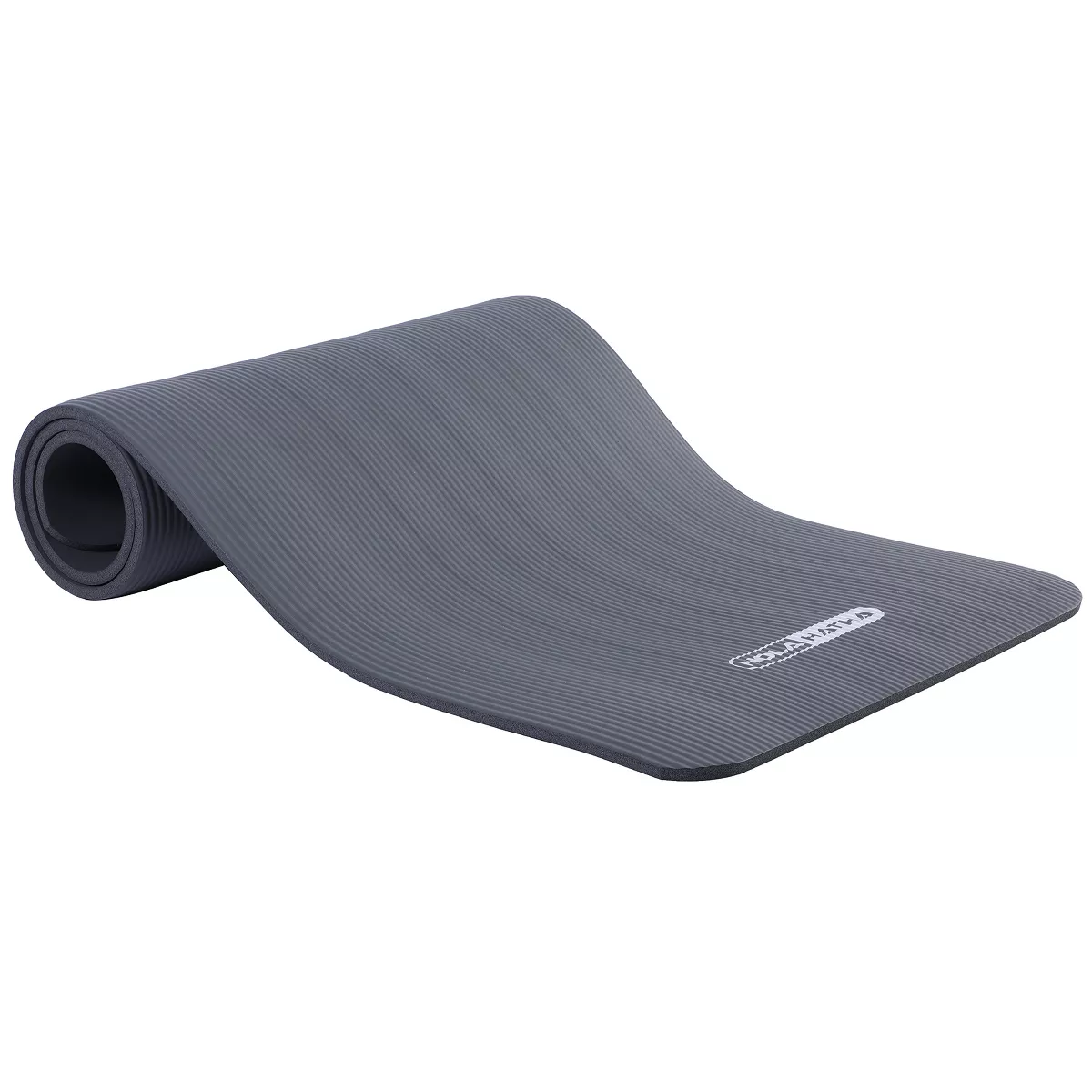 HolaHatha 72 Inch Tall x 24 Inch Wide High Density 0.5 Inch Thick Cushioned Non Slip Home Gym Exercise Yoga Mat Workout Equipment, Black