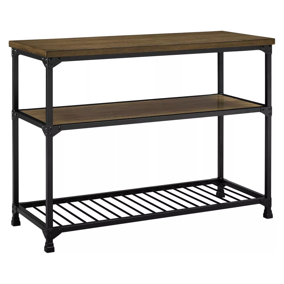 Glenda Multifunction Island Rustic Antique Oak/Black - Dorel Living