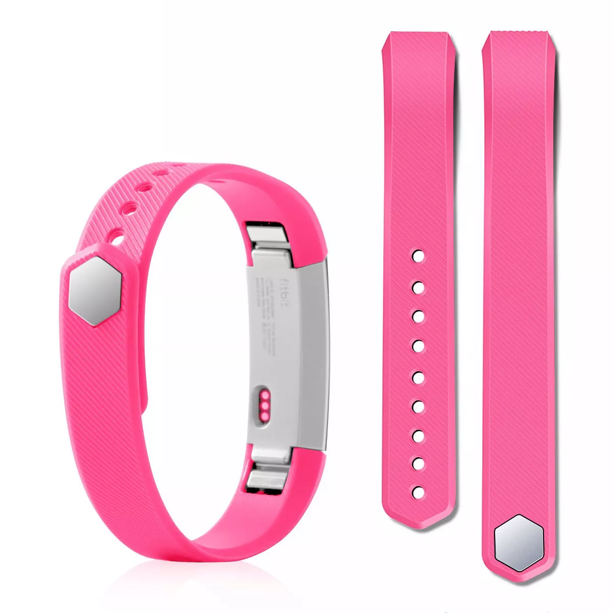 Zodaca Fitbit Alta / Alta HR band - TPU Rubber for fitbit Alta / Alta HR Replacement Wrist bands Sports Watch Wrist Band Strap w/ Clasp - Hot Pink