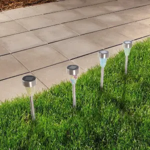 Solar Outdoor LED Light Mosaic Pillar Path and Walkway Lights Pure Garden