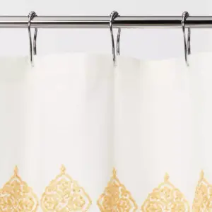 Medallion Shower Curtain Ombré White - Threshold™