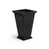 FCMP Outdoor 24" Casablanca Self Watering Freestanding Pedestal Home Planter Set