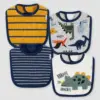 Gerber Baby Boys' 4pk Dino Bib - Gold/Blue
