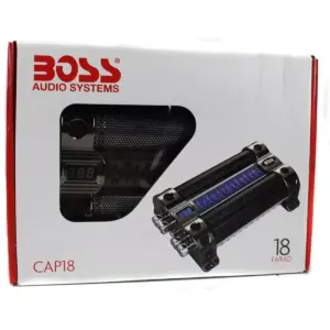 BOSS CAP18 18 FARAD Digital Car Audio Capacitor Cap w/ Digital Light Show