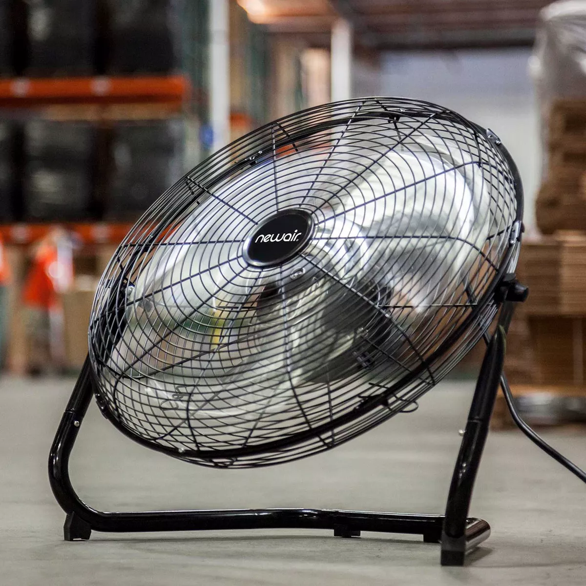 NewAir 18” High Velocity Portable Floor Fan with 3 Fan Speeds and Long-Lasting Ball Bearing Motor