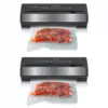 NutriChef PKVS25BK Kitchen Pro Food Electric Vacuum Sealer Preserver System with Environmentally Friendly Polyamide Sealing Bags Included (2 Pack)