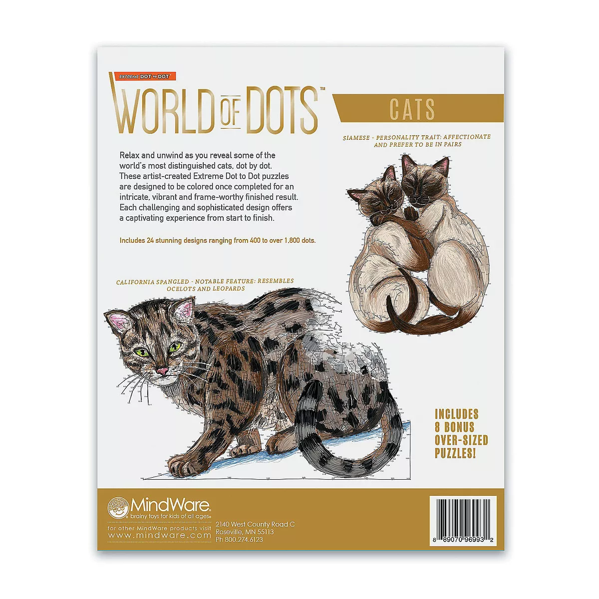 MindWare Extreme Dot To Dot World Of Dots: Cats - Brainteasers