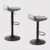 2pk All-Weather Wicker Patio Barstool Set Gray - RST Brands