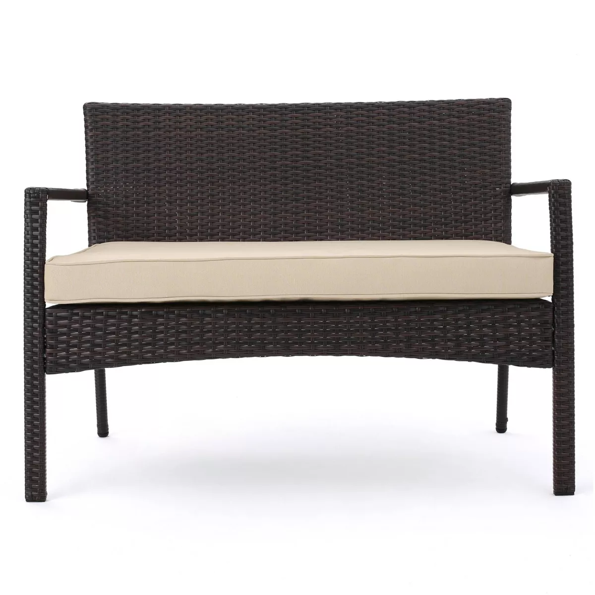Cancun 4pc All-Weather Wicker Patio Chair Set - Brown - Christopher Knight Home