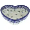 Blue Rose Polish Pottery Jubilee Heart Bowl