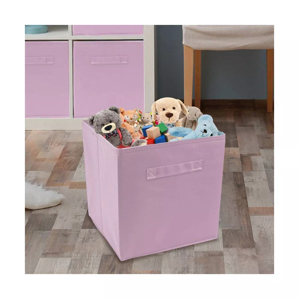 Sorbus 6pk Foldable Storage Cubes - Pastel Pink