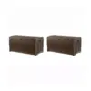 Suncast 73 Gallon Mocha Wicker Resin Outdoor Patio Storage Deck Box (2 Pack)