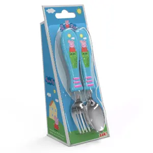 Peppa Pig Kids 2pc Silverware Set Blue/Pink - Zak Designs
