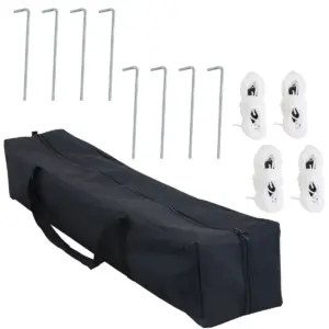 10'x10' Quick-Up Steel Frame Canopy with Carrying Bag White - Sunnydaze